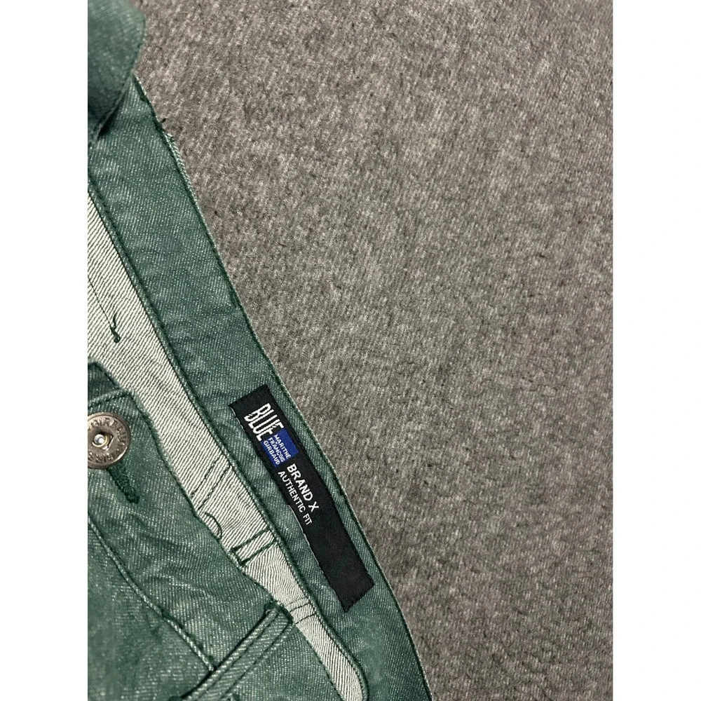 Marithe francois girbaud jeans mens green baggy Y2K skater fit 37X30 (tag 40)